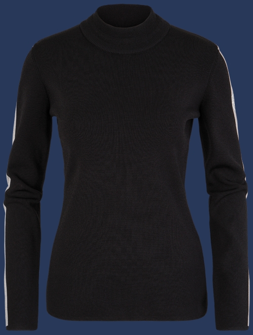 Damen Pullover 015 KoNitI, Black/Heathergrey