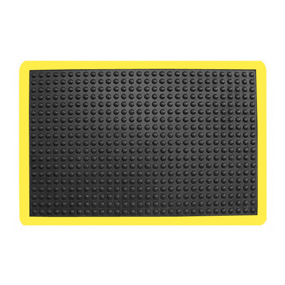 Tapis erogonomique d'atelier - tapis anti-fatigue - avec bord jaune - 90x120 cm