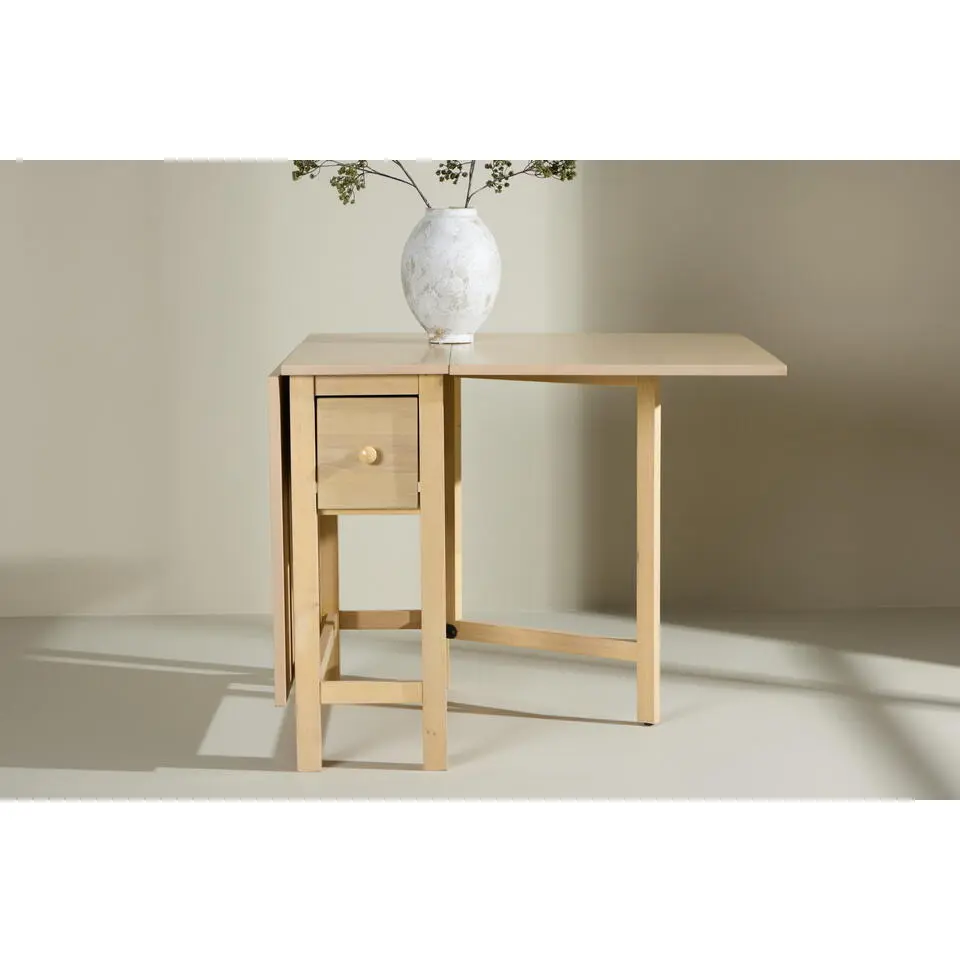 Eettafel Uitschuifbaar - Naturel MDF - 30x80x75cm - Edward