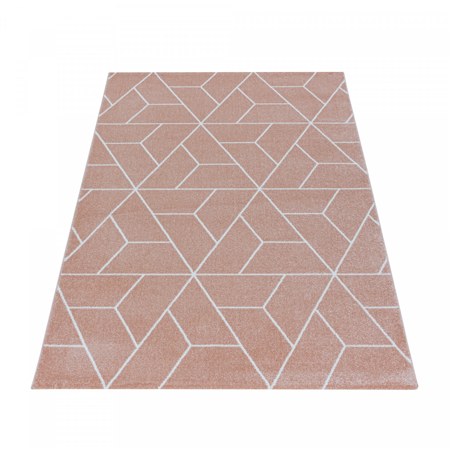Designer Kurzflor Teppich modern design Wohnzimmer meliert kariert Höhe 10 mm