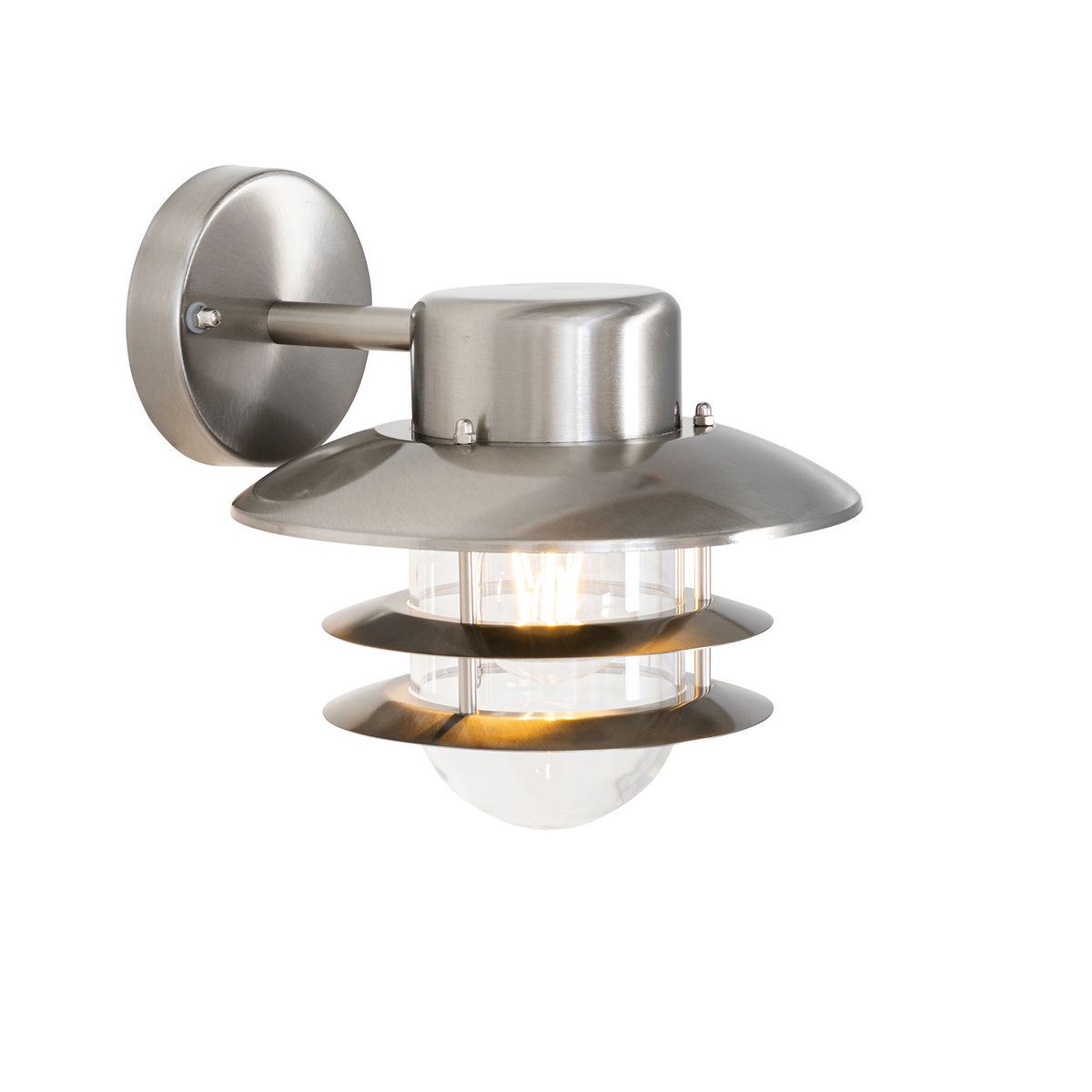 Industriële wandlamp staal IP44 - Shell