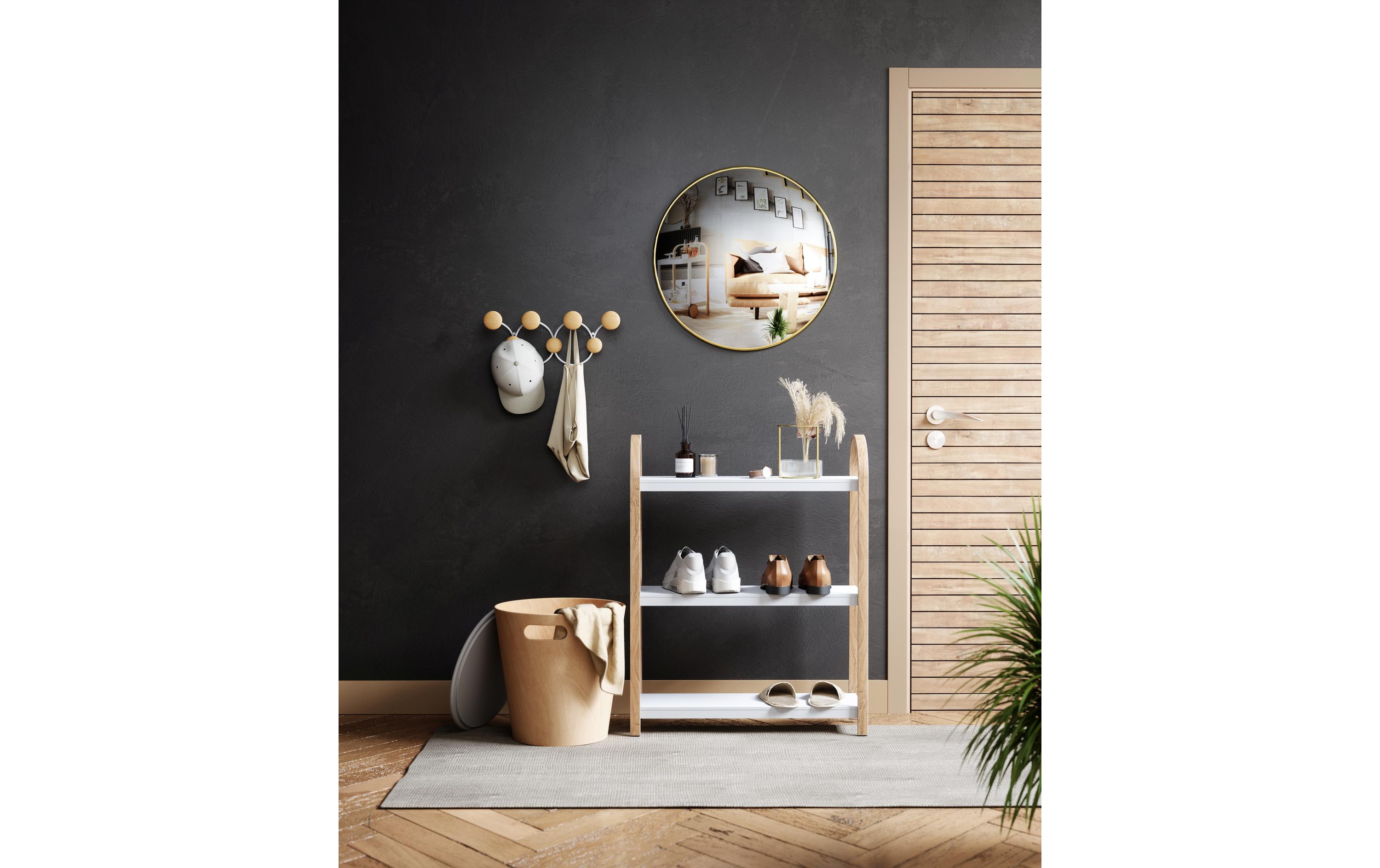 Regal Bellwood 72 x 90 cm, Nature/Weiss<br>Regal mit drei Ablagen