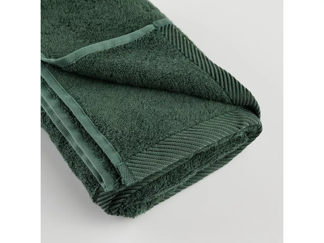 Serviette de Bain en Bambou Vert Foncé 50x90 cm