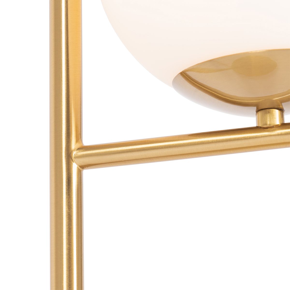 Art Deco tafellamp goud en opaal glas - Flore