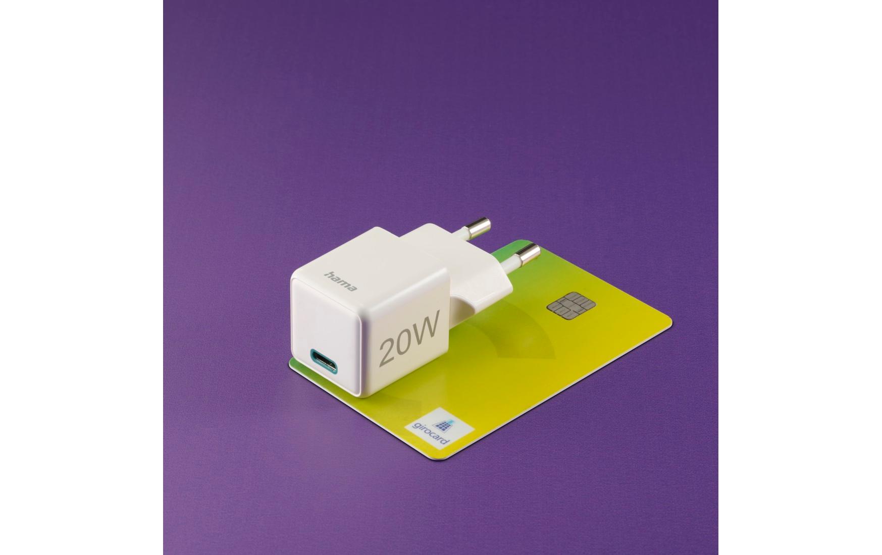 USB-Wandladegerät Mini-charger USB-C 20 W WeissSuper-Mini-Ladegerät USB-C