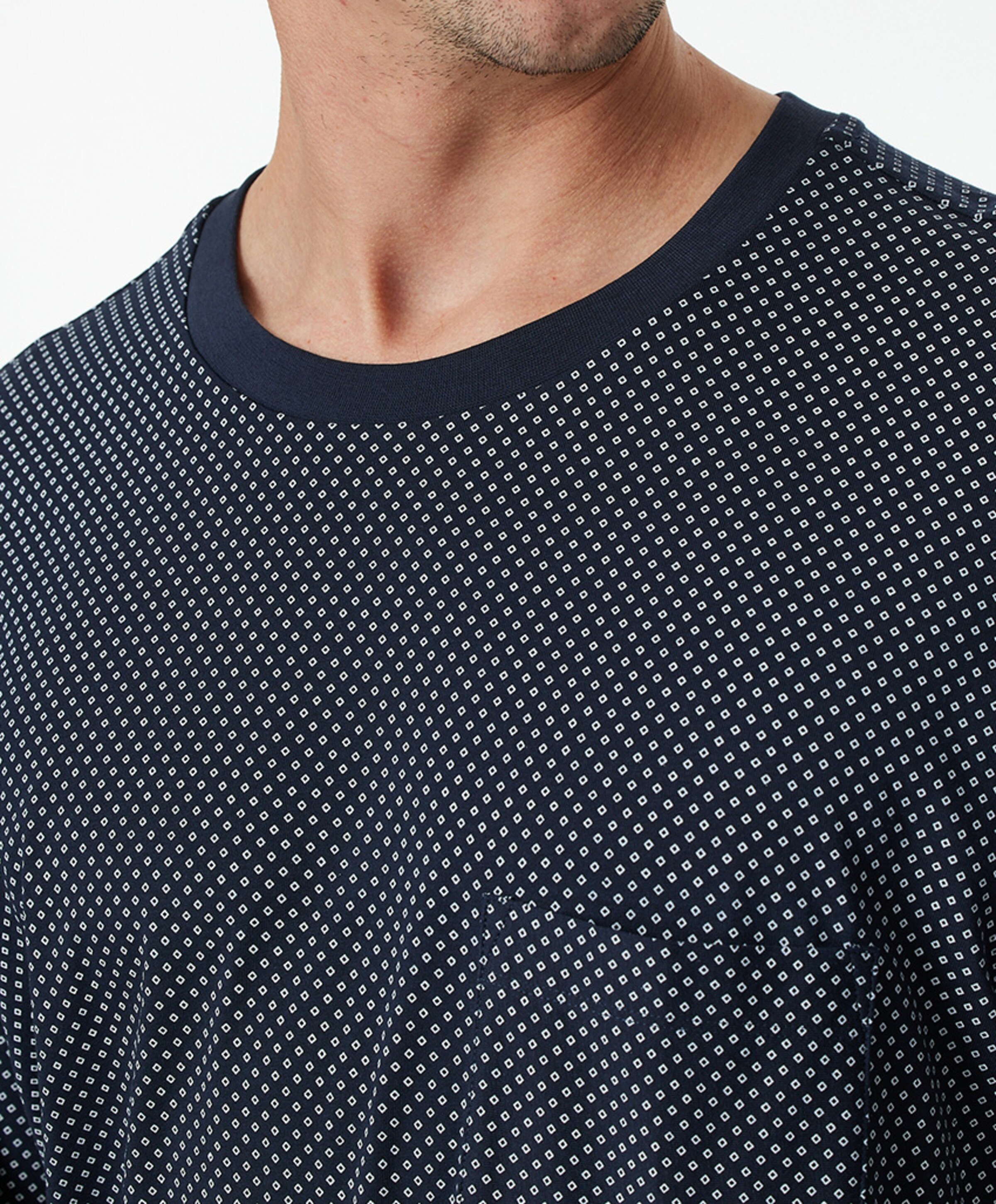 Schiesser Heren pyjamaset blauw