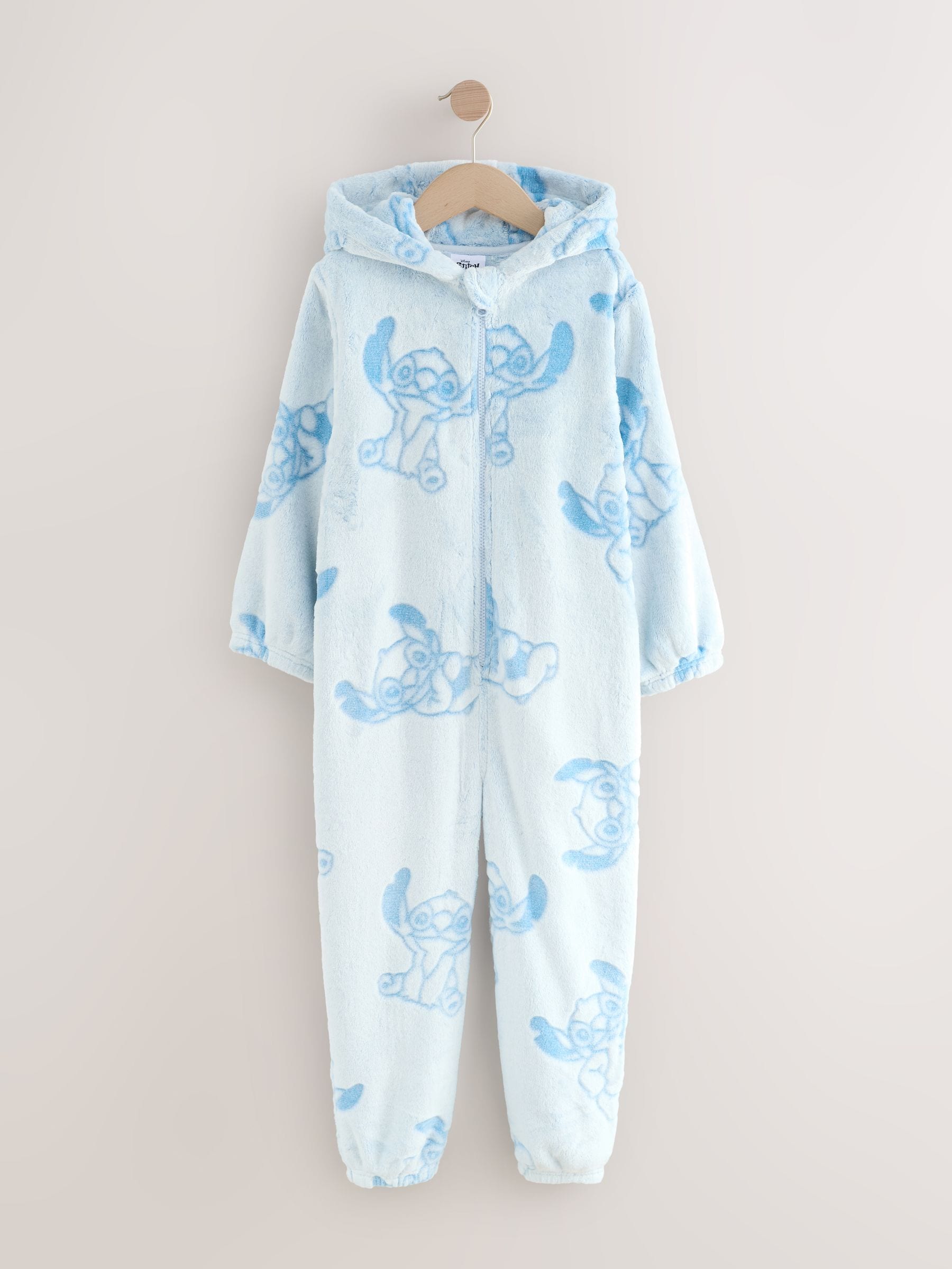 Blauw - Lilo & Stitch fleece All-in-one (3-16jaar)