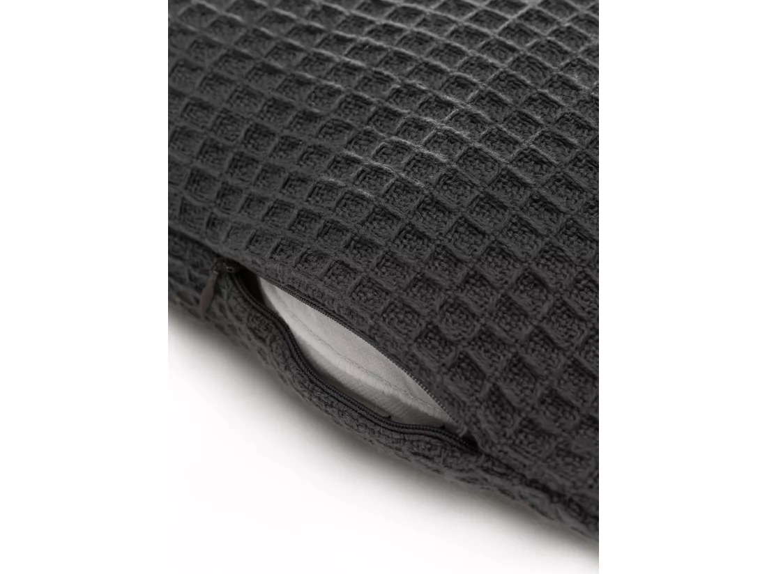 Housse de coussin Amalia Gris foncé 45x45 cm