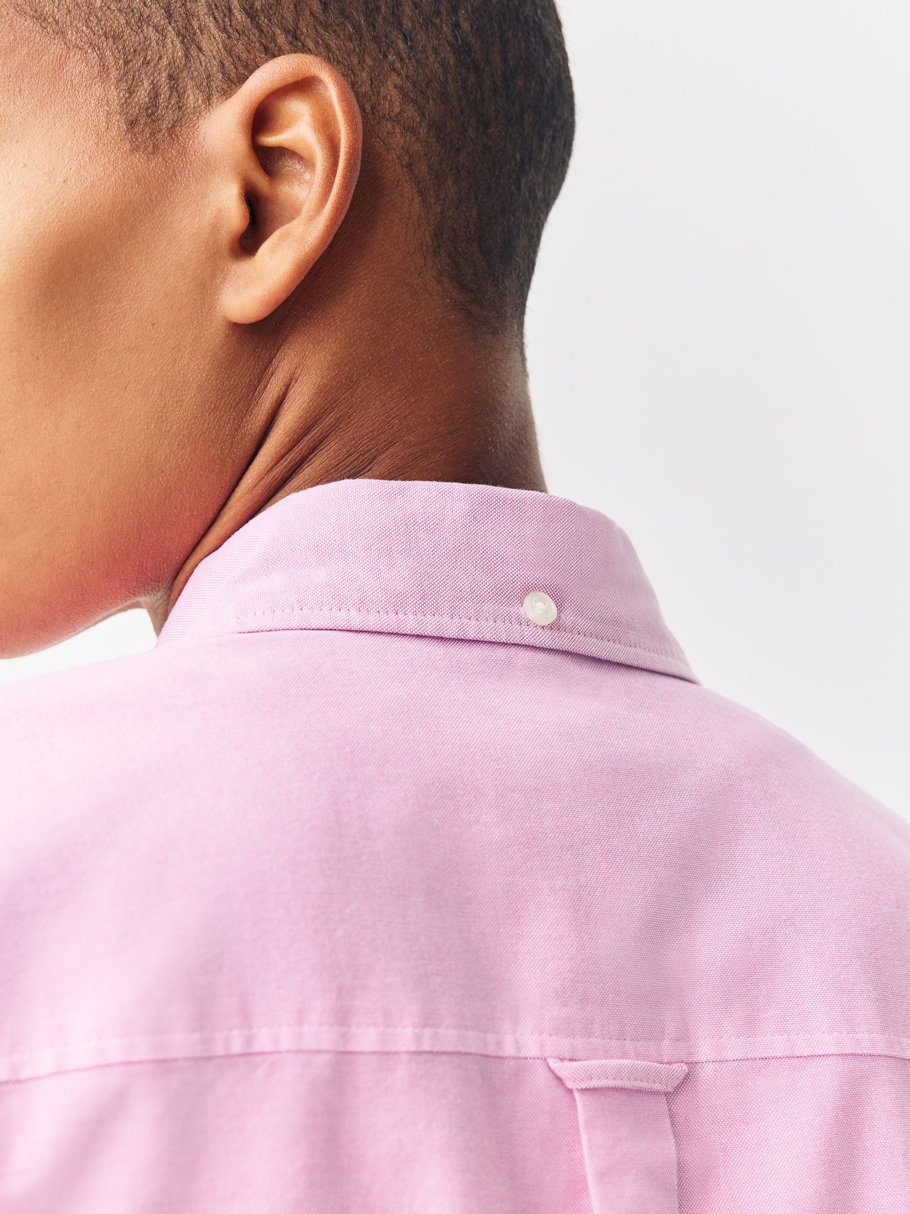 Roze - Oxford-overhemd met korte mouwen