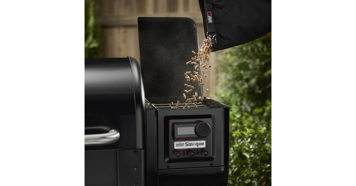 WeberSmoque XL houtpellet rookoven smoker  (Zwart, 2 temperatuursensoren, app-bediening)