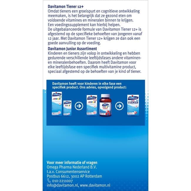 Davitamon Multi Boost 12+ Kauwvitamines Aardbei 60 Stuks