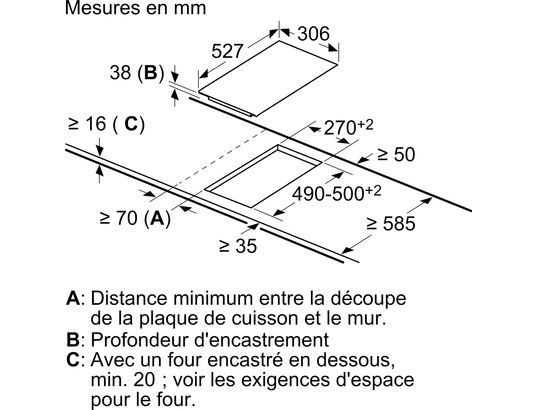 BOSCH - Domino electrique PKF375FP2E