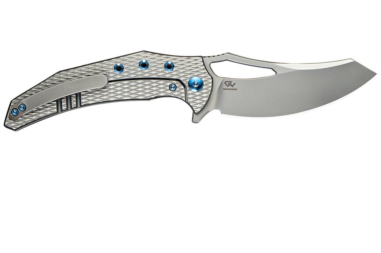 WE Knife Epaulette WE24024-3 Polished Bead Blasted M390 Diamond Patterned Polished Bead Blasted Titanium, zakmes, Gavko Knives design
