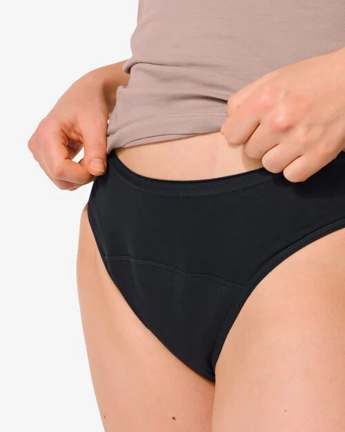 culotte menstruelle en coton à haute absorption noir