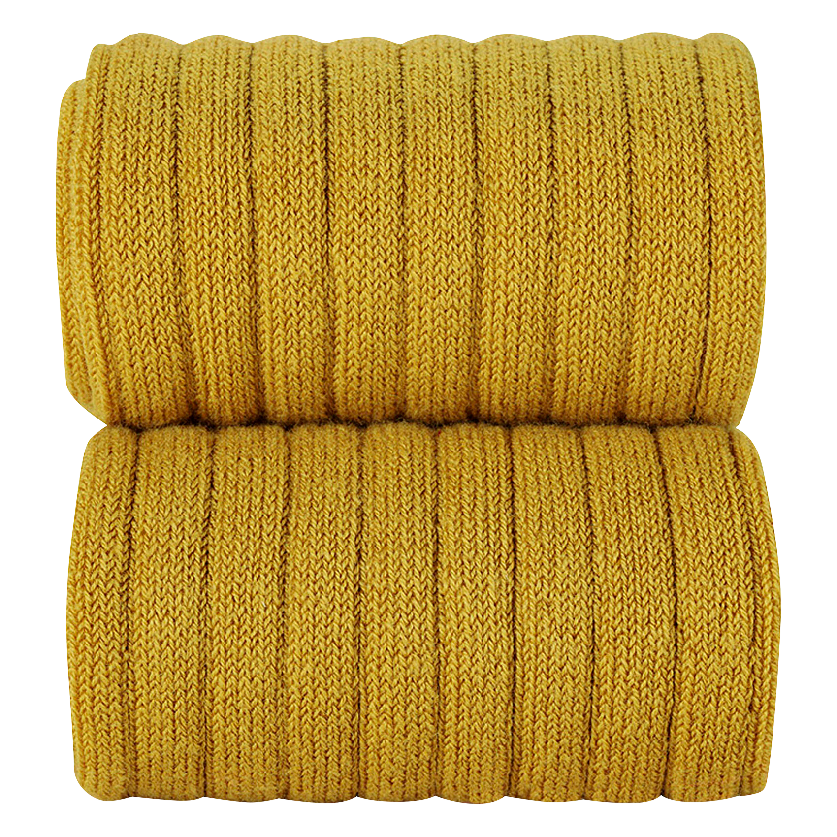Collants côtelés en coton mélangé| Jaune
