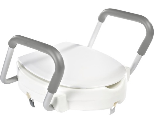 Toiletverhoger met deksel en sta-op-hulp, wit