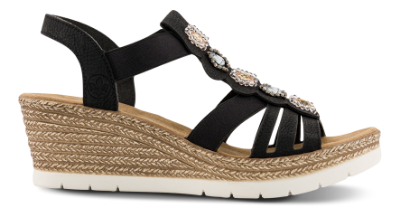 Rieker Sandal Sort 619B2-00