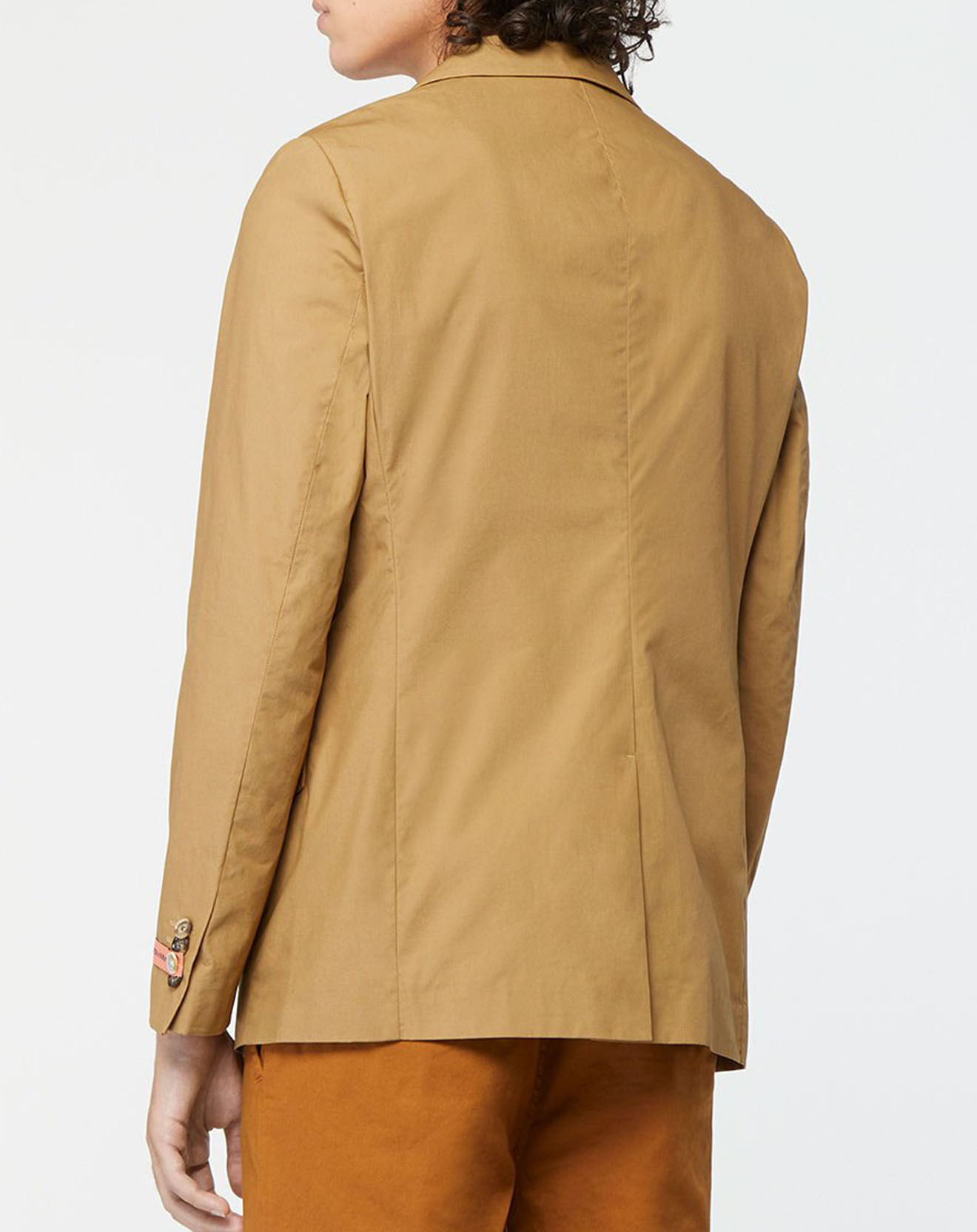 Scotch & Soda Veste Cintrée en Popeline Stretch 2 boutons camel