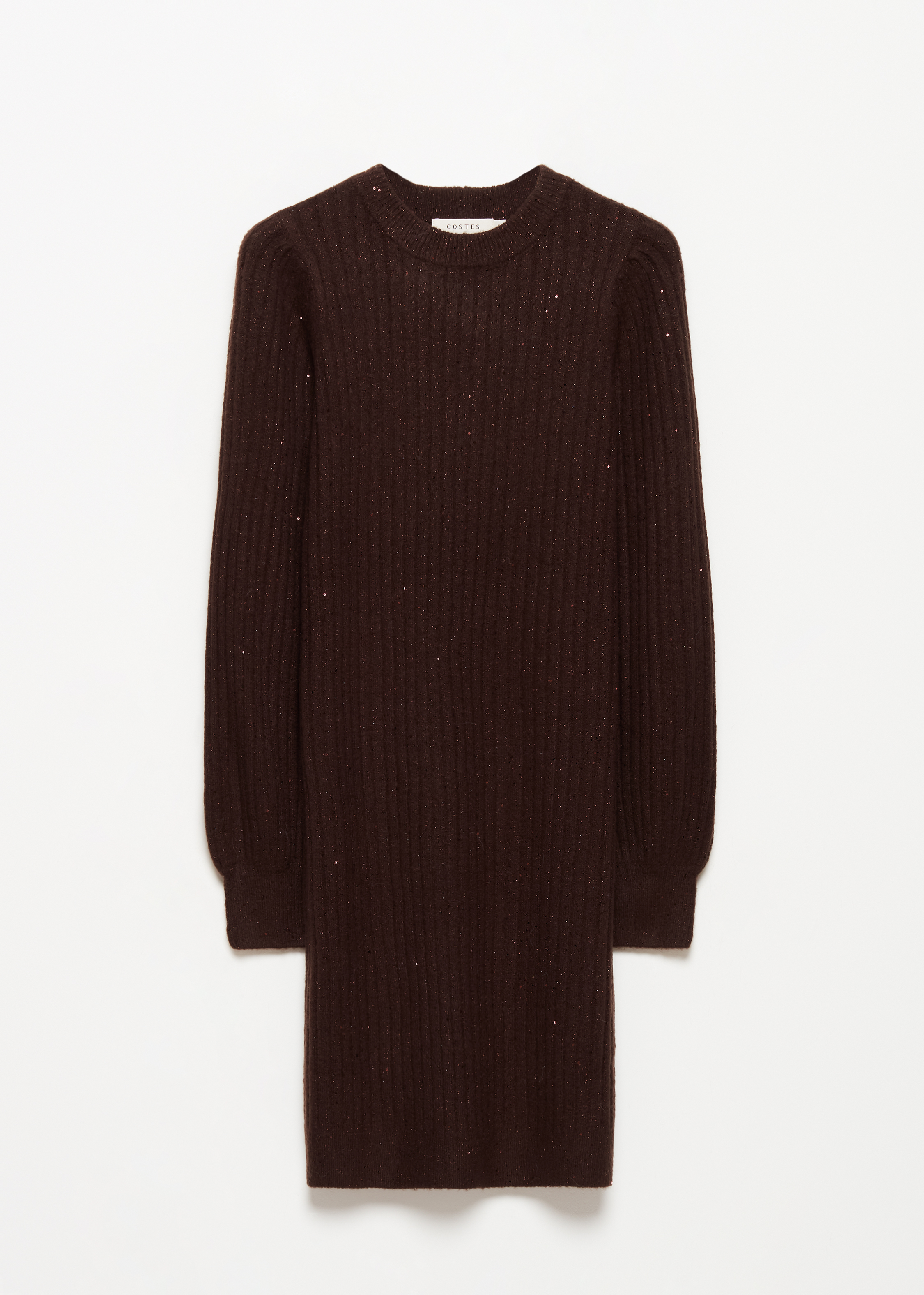Ribgebreide jurk met glitter