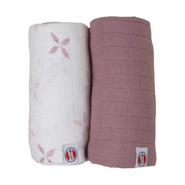Lodger Hydrofieldoek - 2 Stuks - 110 x 110 cm - Matcha - Peppermint / Blue Fogg