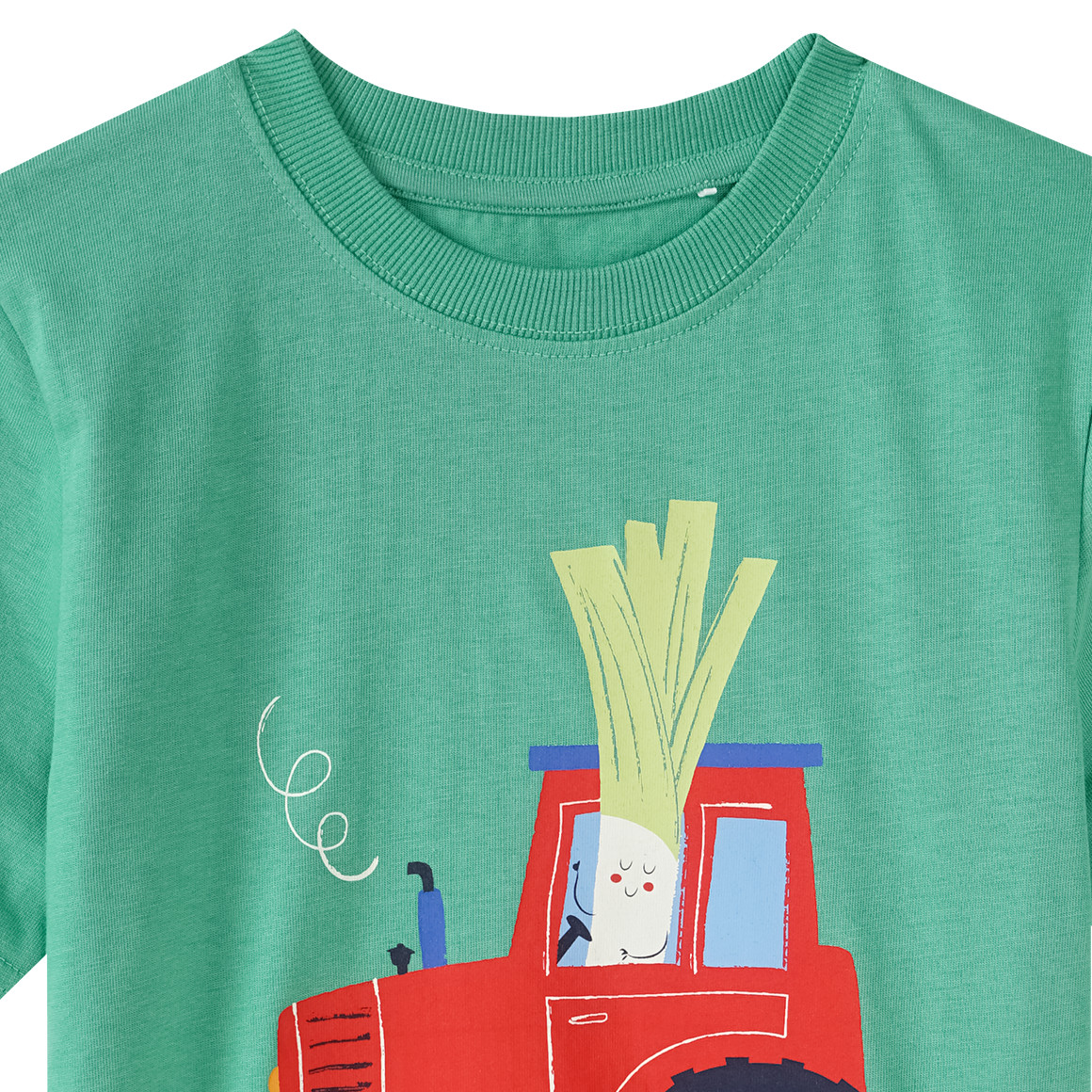 Topolino Jungen T-Shirt mit Traktor-Print grün