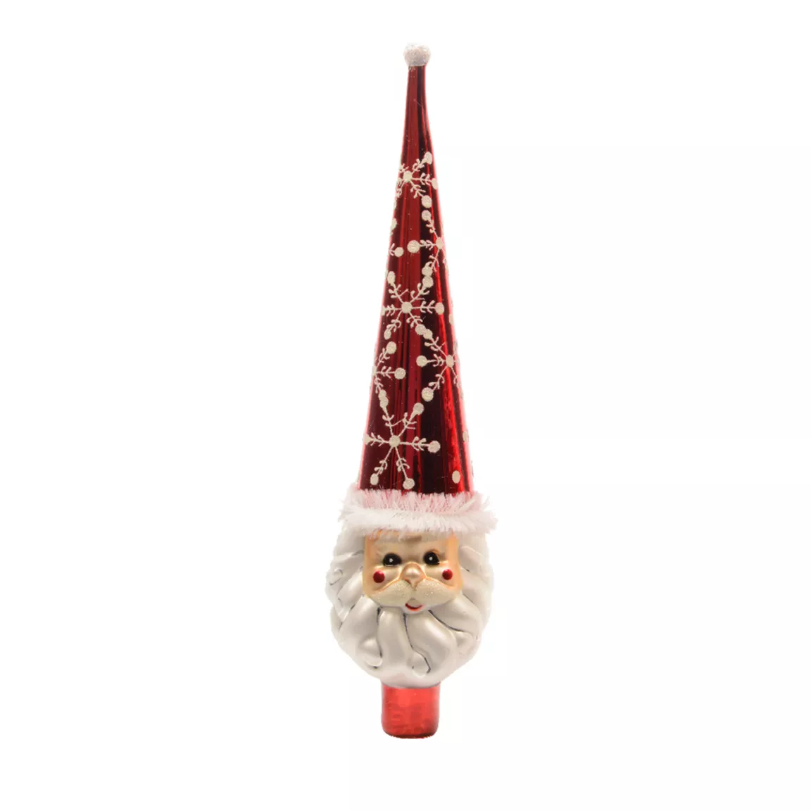 Cimier de sapin en verre Père Noël Joyeux