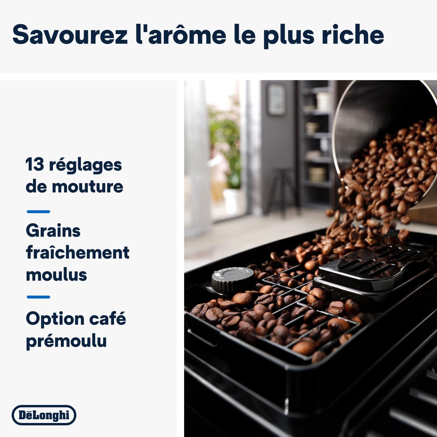 De'Longhi Magnifica Start ECAM222.20B, Machine à Café Automatique avec Buse à Lait, Machine à Espresso à Grains avec 4 Recettes Personnalisées, Panneau de Commande Soft-Touch, 1450W, Noir