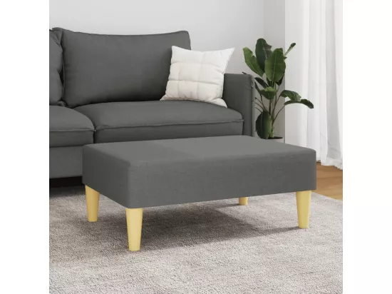 Repose-pied gris foncé 77x55x31 cm tissu