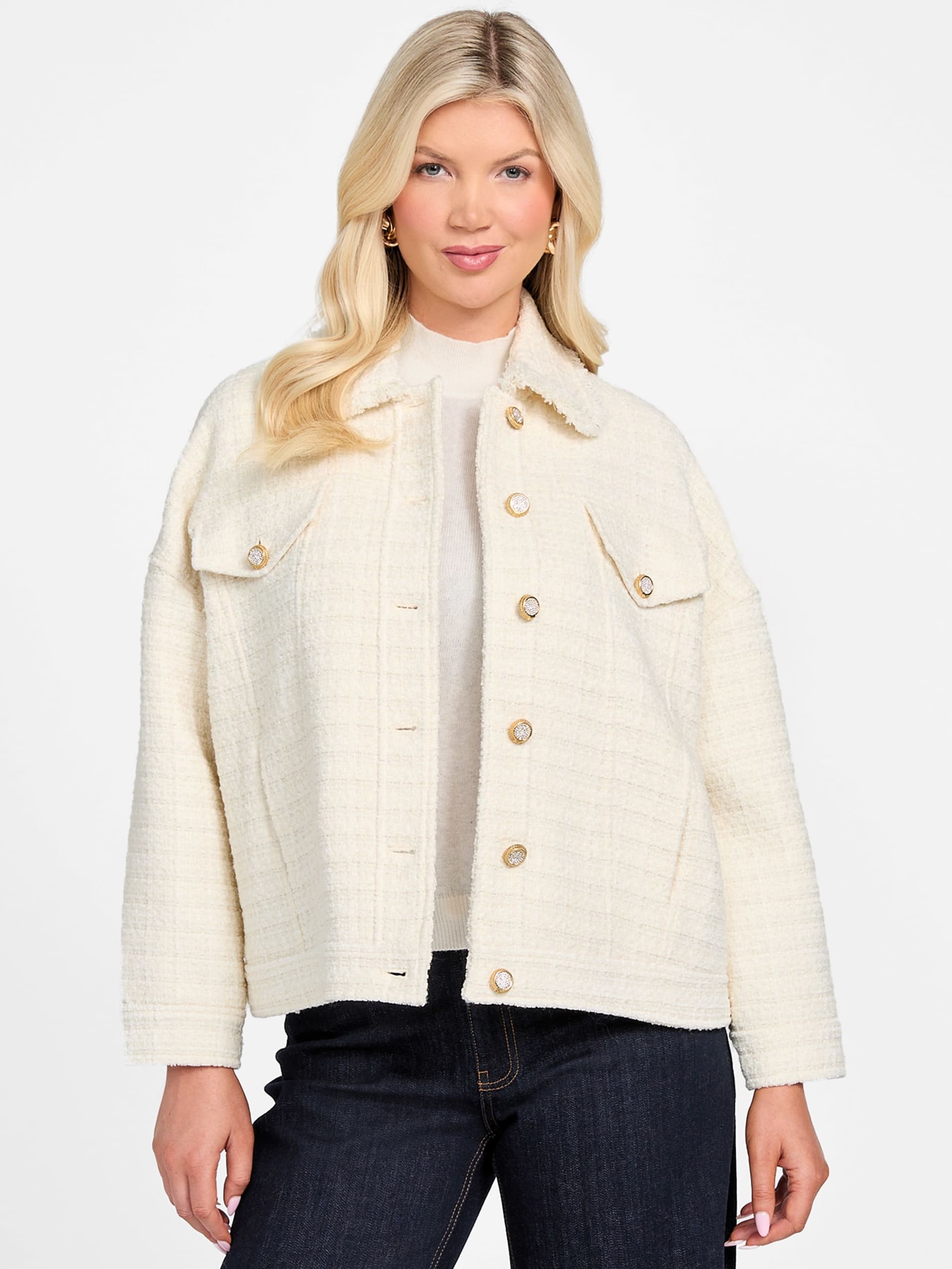 Jaqueta de tweed oversized Eco Sue