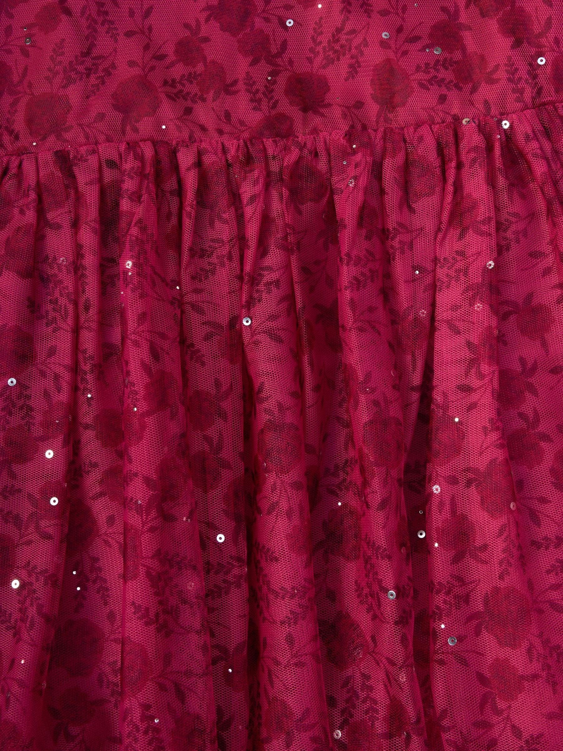 Miss Jacket with Tulle Appliqué and Printed Tulle Dress Set