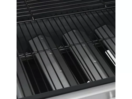 Barbecue à gaz 4+1 zones cuisson Noir et argenté Acier et inox