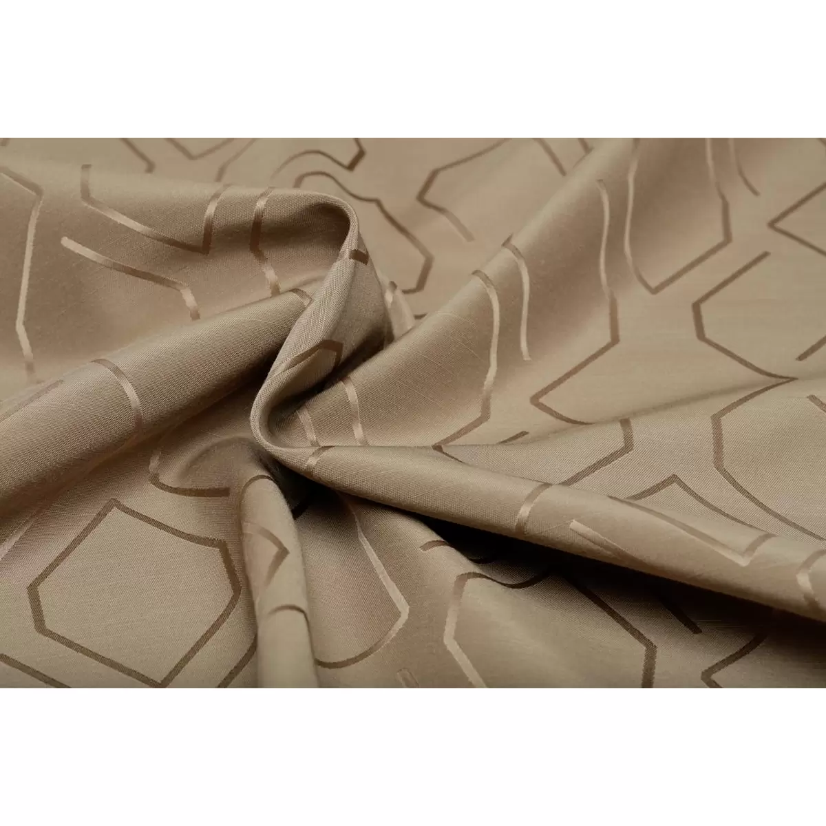 Nachtvorhang Jacquard Rombo haselnuss