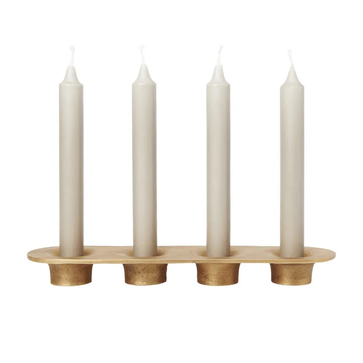 Ferm Living - Soothe 4 Kerzenhalter, Aluminium silber