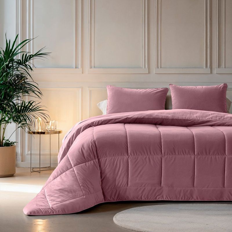Sleeptime 2 in 1 Velvet Dekbed zonder Overtrek Dekbed Roze