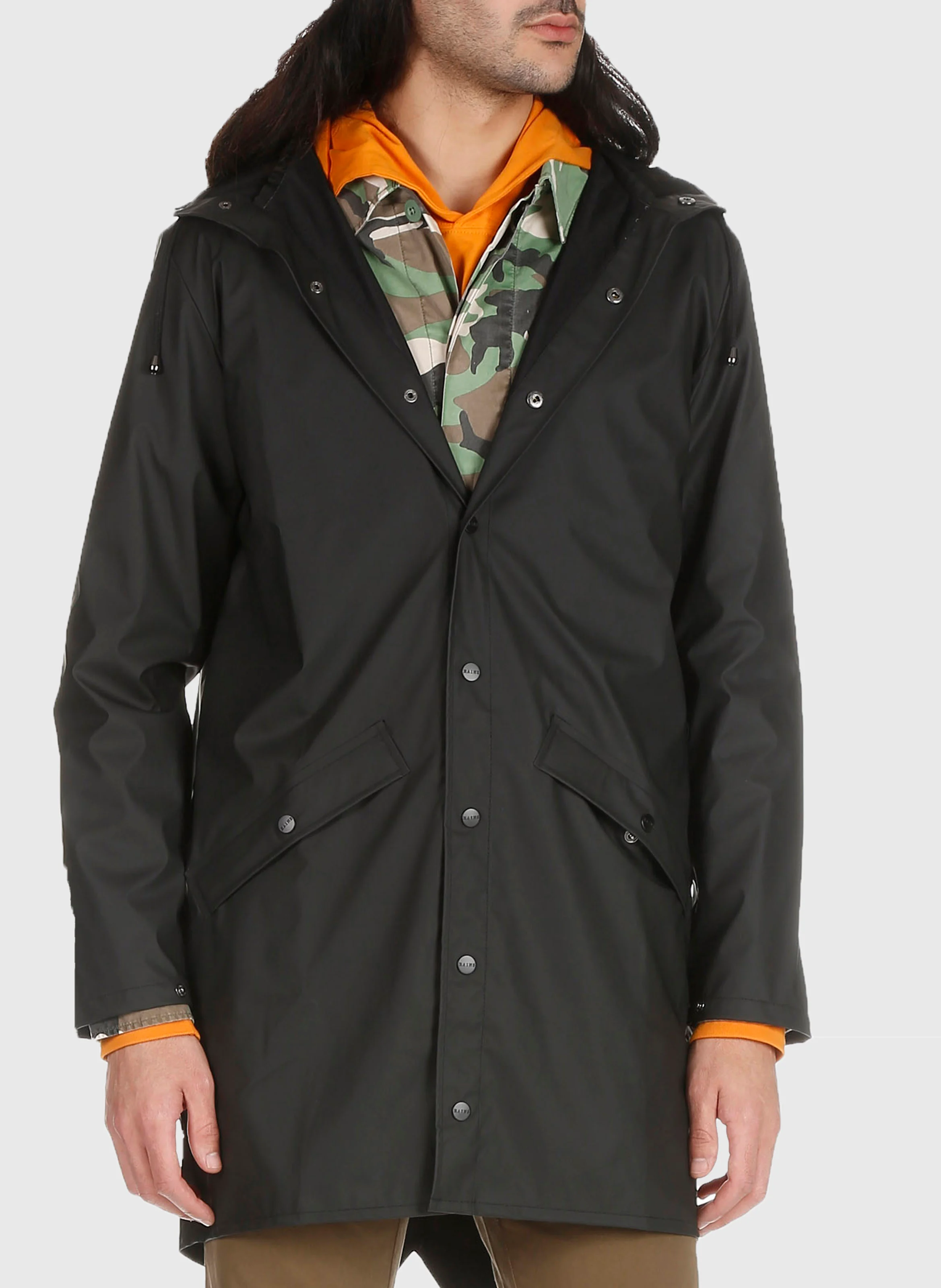Imperméable à capuche | Noir