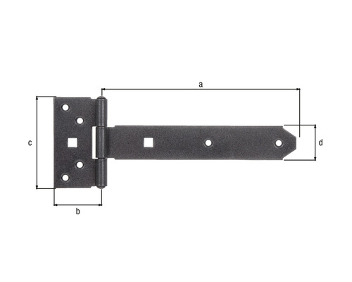 Duravis kruishanger 192x45 mm zwarte diamant
