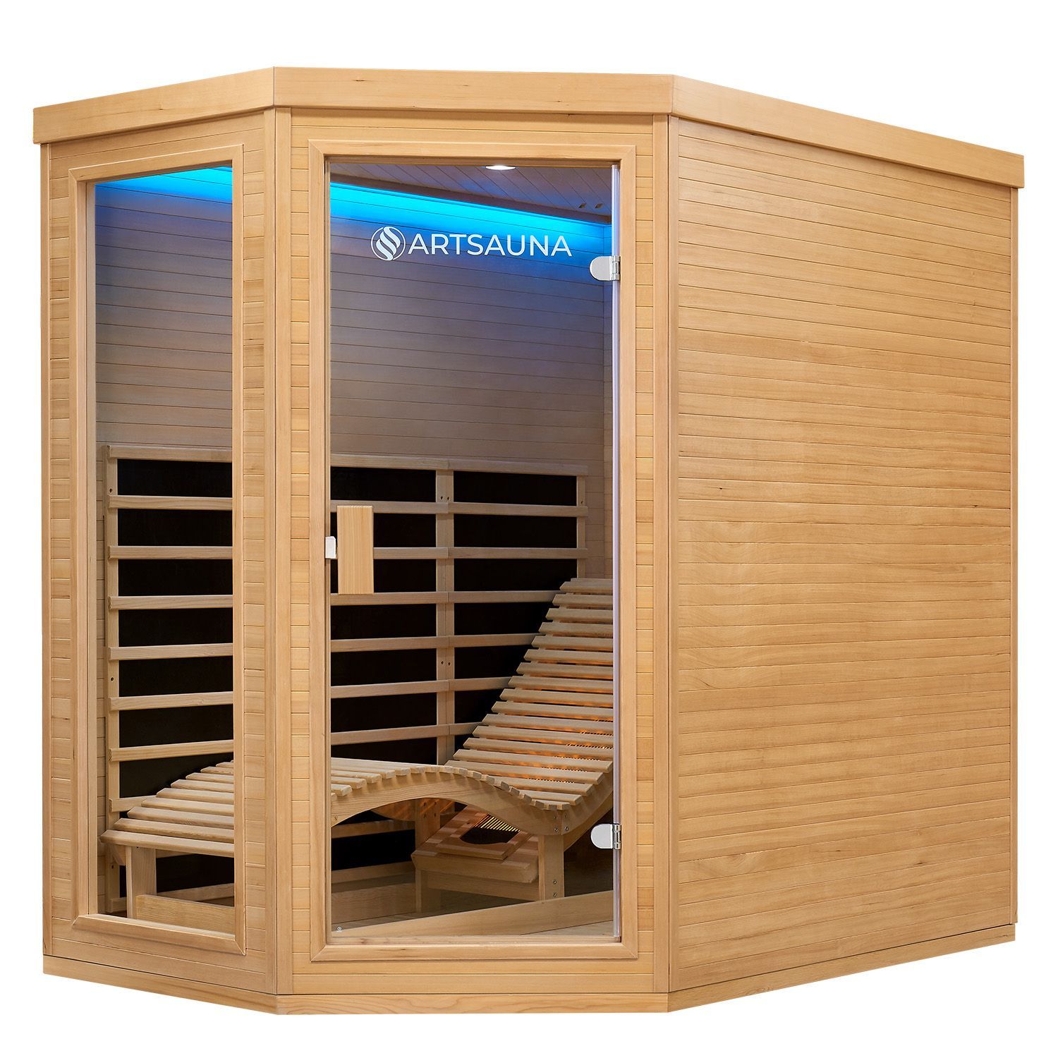 Artsauna Infrarotkabine Wärmekabine Kolding mit Triplex-Heizsystem & Hemlockholz