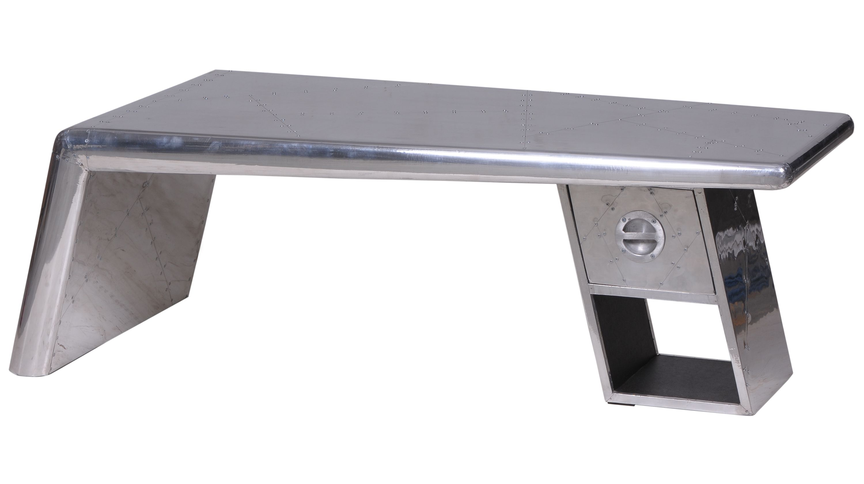 Couchtisch Airman Alu Sofatisch Beistelltisch Holztisch Wohnzimmer Tisch