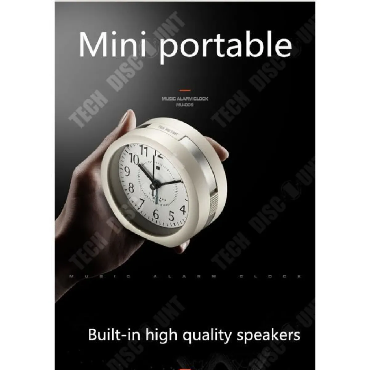 Tech Discount Réveil Table Alarme Argentée