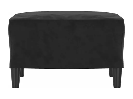 Repose-pied Noir 60x50x41 cm Velours