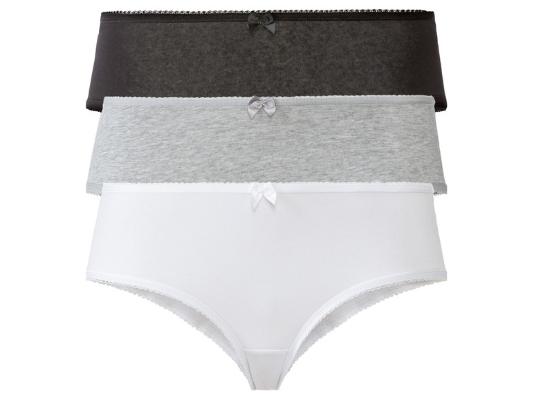 Dames zwangerschaps-hipsters, 3 stuks, met hoog biologisch katoengehalte