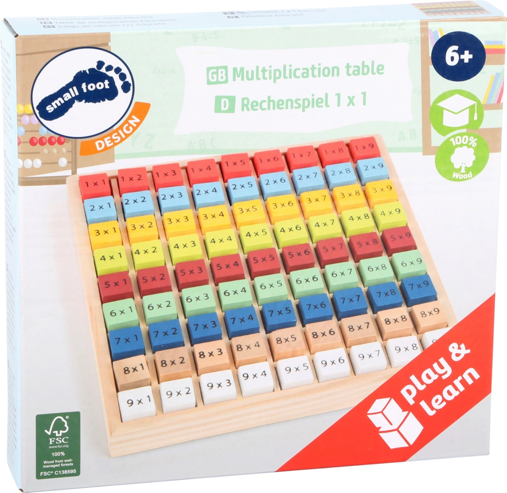 Rechenspiel KUNTERBUNTES 1x1 – EDUCATE aus Holz