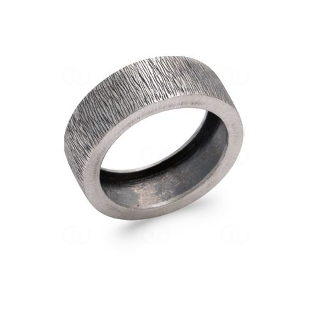 Herrenring Quantum 925 Silber Holzoptik
