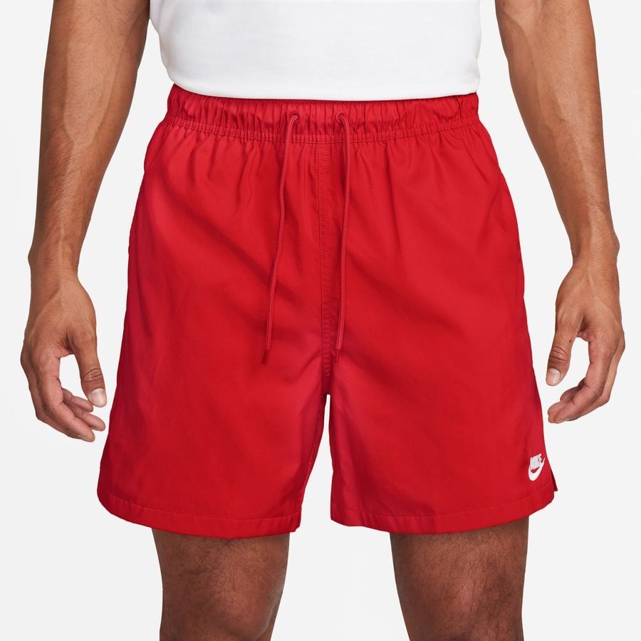 Nike Short Club Woven Flow - Rouge/Blanc