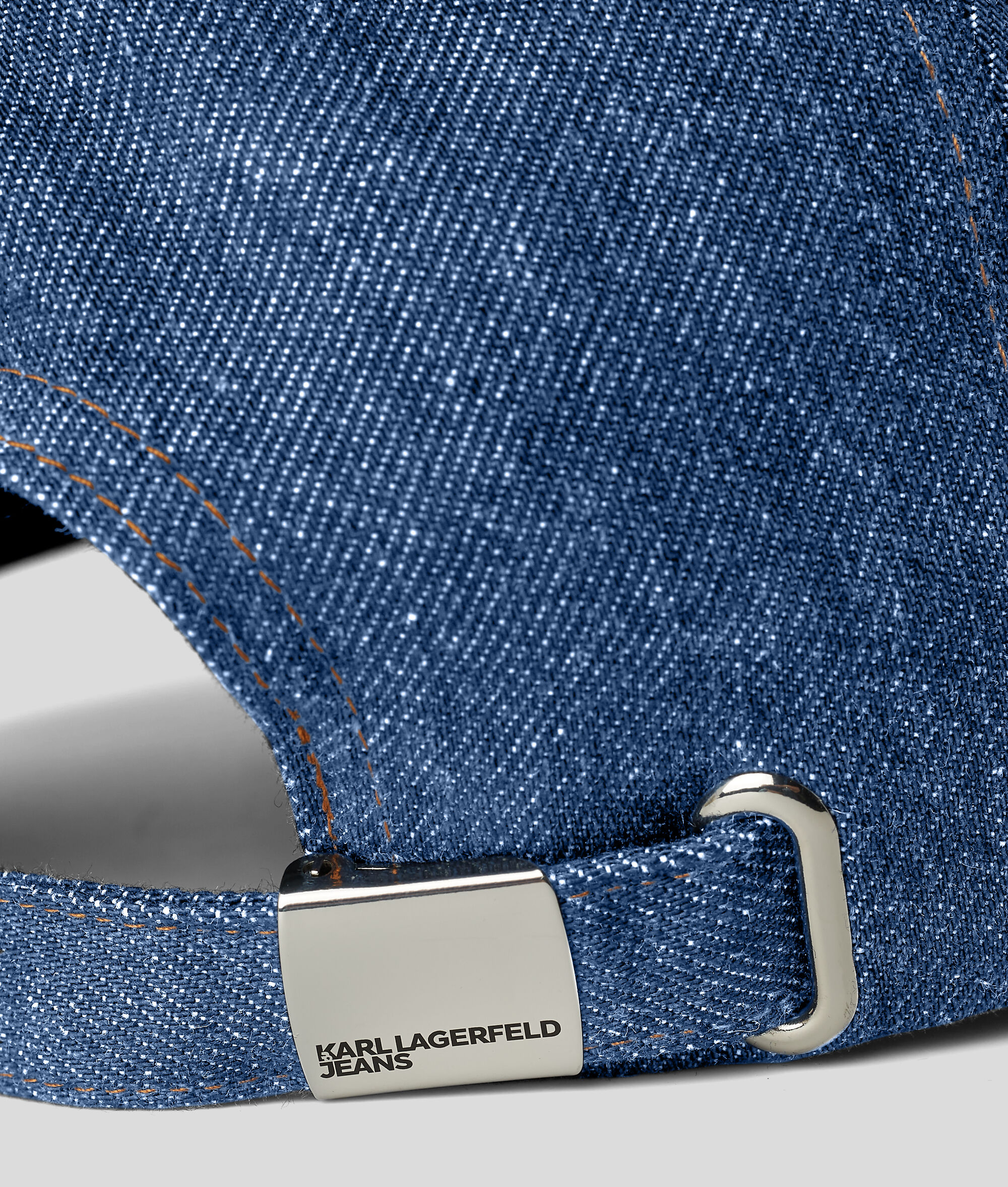 Casquette en denim avec logo KLJ