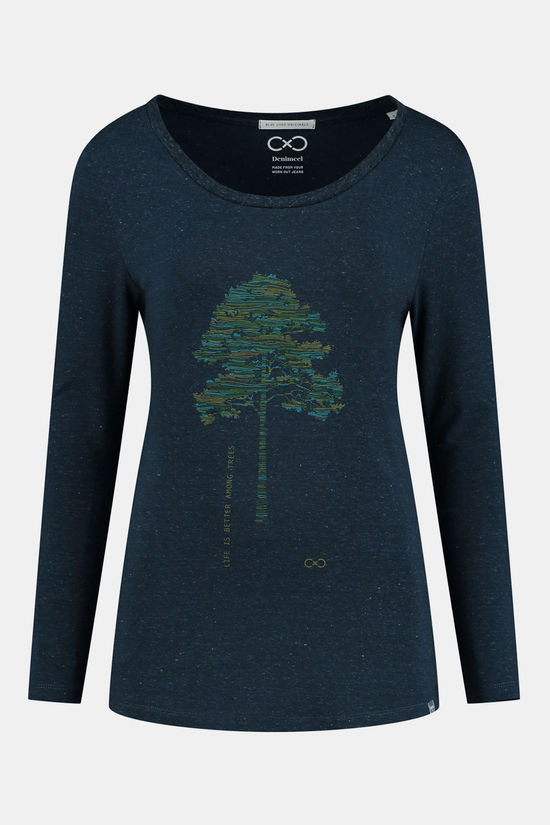 Blue Loop Originals Blue Loop Originals Denimcel Stretch Big Tree Top Dames