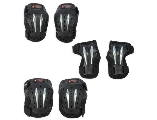 GLOBBER - Vélo enfant Set 3 protections fila xl noir argent