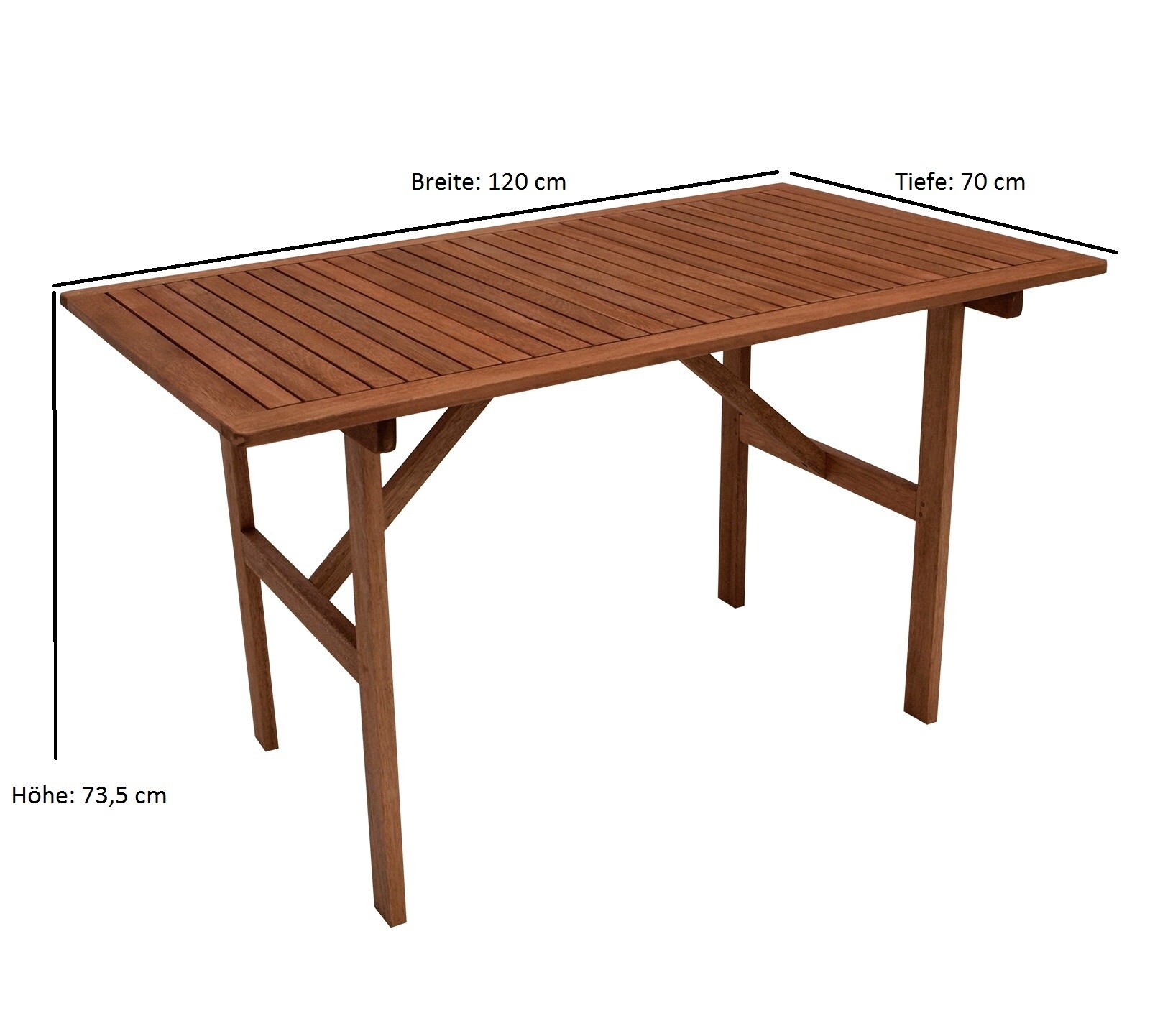 DEGAMO Tisch BRASILIA 120x70cm, Eukalyptus geölt