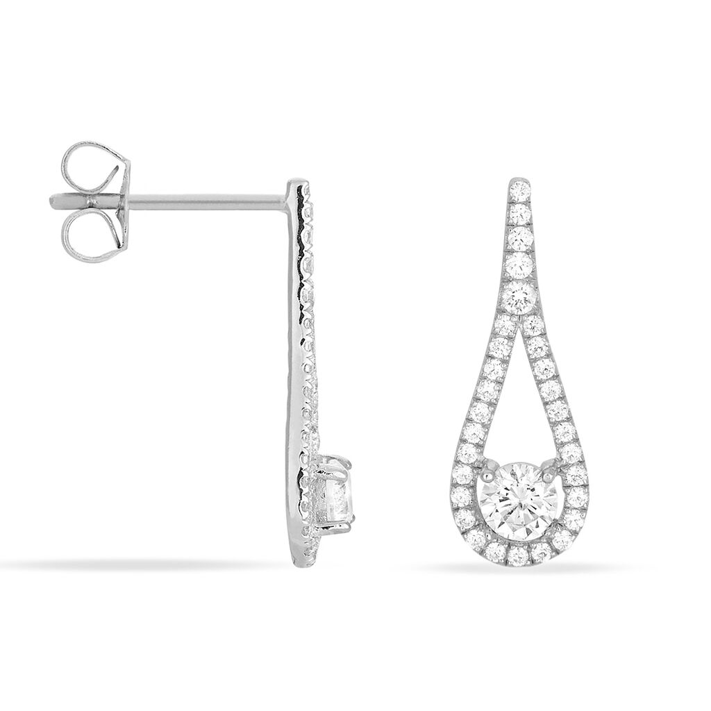 Boucles D'oreilles Pendantes Antonietta Argent  Oxyde De Zirconium