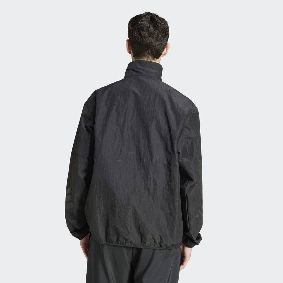 Adidas Sweat-shirt toile demi-zip 3 bandes Future Icons